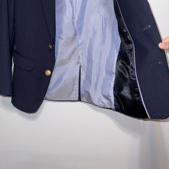 Izod Boys Navy Blazer With Gold Buttons Size 8 - Picture 4 of 8